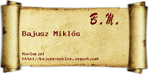 Bajusz Miklós névjegykártya