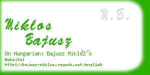 miklos bajusz business card